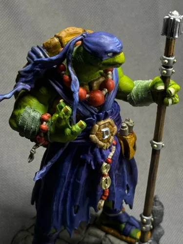 3D фигурка Леонардо (Leonardo) с катанами из Черепашек-ниндзя, ручная покраска