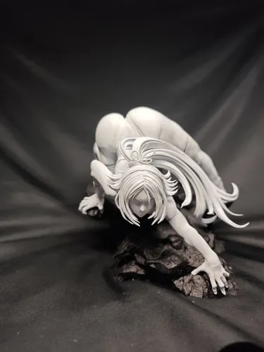 Кастомная 3D фигурка Йоруичи Шихоин (Yoruichi Shihoin) из аниме Блич (Bleach) в боевой позе, ручная покраска