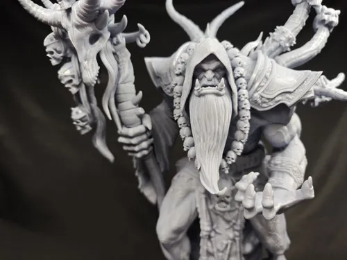 3D статуэтка Гул'дана (Gul'dan) из World of Warcraft (WoW), фотополимерная печать и роспись
