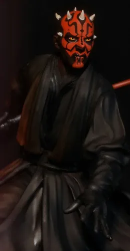 3D статуэтка ситха Дарта Мола (Darth Maul) из Звездных Войн, фотополимерная печать и роспись