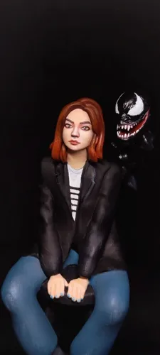 Кастомная портретная 3D фигурка девушки, созданная по фотографии, ручная покраска