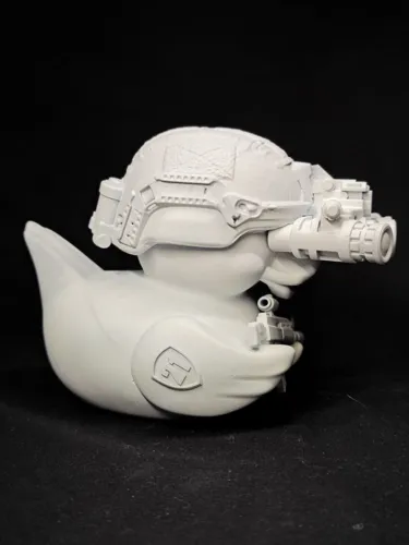 3D фигурка боевой утки солдата (Duck Tac), печать на фотополимерном принтере и покраска