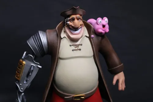 3D фигурка киборга Джона Сильвера (John Silver) из мультфильма Планета сокровищ, ручная работа