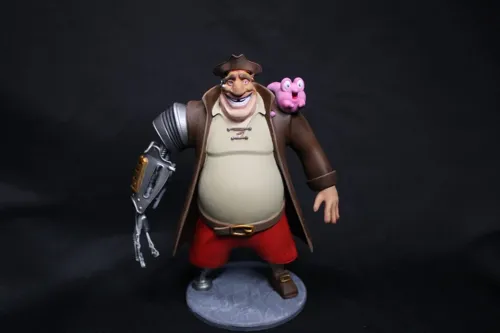 3D фигурка киборга Джона Сильвера (John Silver) из мультфильма Планета сокровищ, ручная работа
