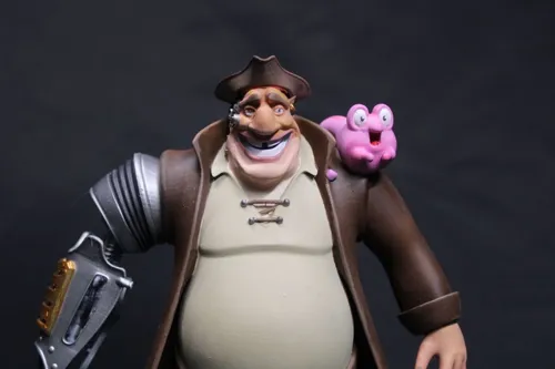 3D фигурка киборга Джона Сильвера (John Silver) из мультфильма Планета сокровищ, ручная работа