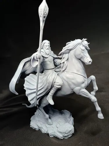 3D статуэтка Гэндальфа Белого (Gandalf the White) из Властелина Колец, фотополимерная печать