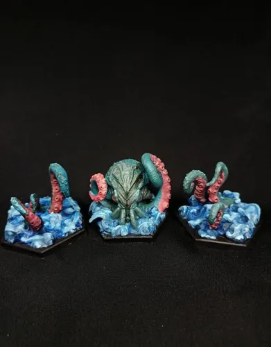Миниатюра Кракена для настольной игры "Feed the Kraken" (Кто накормит Кракена?), ручная покраска