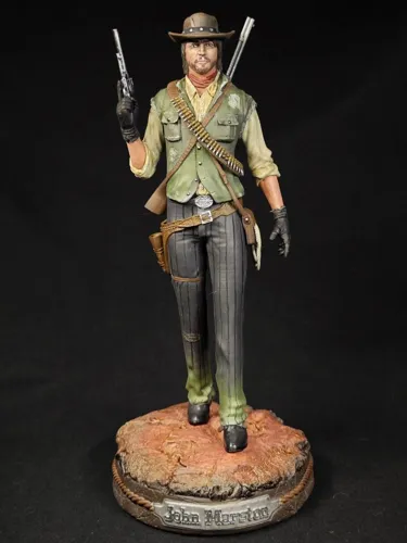 Коллекционная 3D фигурка Джона Марстона (John Marston) из игры RDR2, ручная роспись