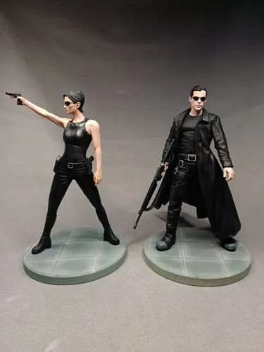 3D фигурка Тринити (Trinity) из фильма Матрица в латексном костюме, ручная покраска