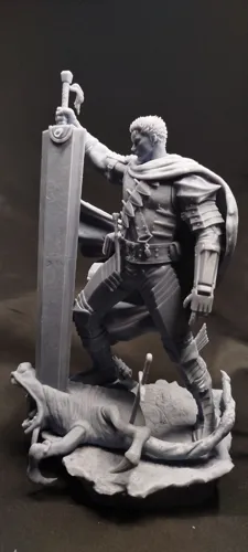 Детализированная 3D фигурка Гатса (Guts) из аниме Берсерк (Berserk), профессиональная ручная покраска