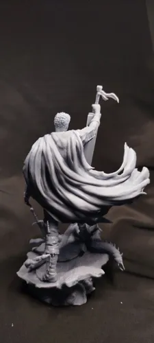 Детализированная 3D фигурка Гатса (Guts) из аниме Берсерк (Berserk), профессиональная ручная покраска