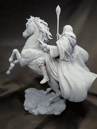 3D статуэтка Гэндальфа Белого (Gandalf the White) из Властелина Колец, фотополимерная печать