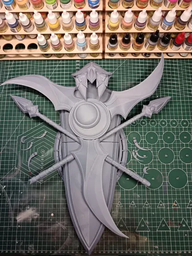 Настенный герб ночных эльфов Калдорай (Kaldorei Crest) из World of Warcraft, 3D печать и покраска