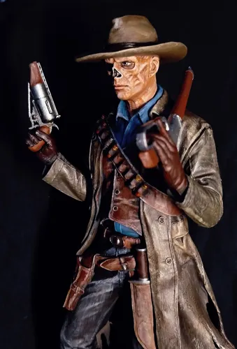 3D фигурка Гуля (The Ghoul) из вселенной Fallout (Фоллаут), ручная роспись деталей