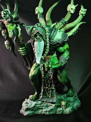 3D статуэтка Гул'дана (Gul'dan) из World of Warcraft (WoW), фотополимерная печать и роспись