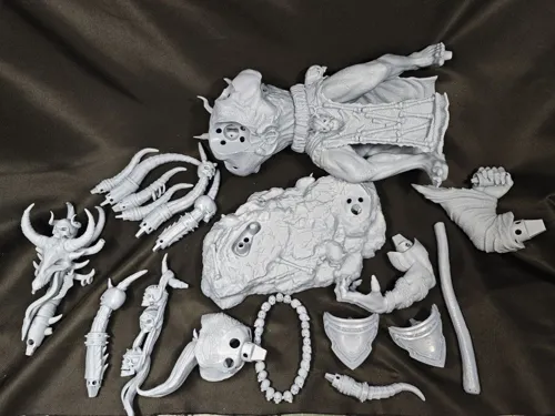 3D статуэтка Гул'дана (Gul'dan) из World of Warcraft (WoW), фотополимерная печать и роспись