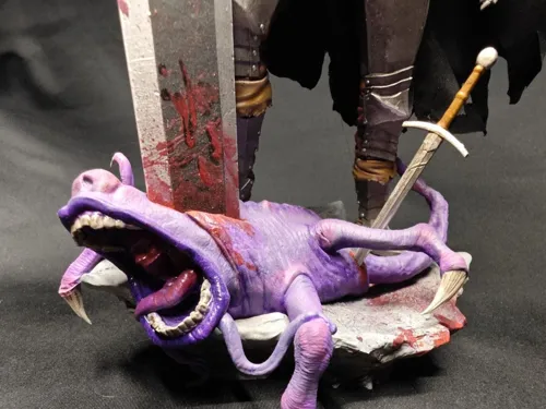 Детализированная 3D фигурка Гатса (Guts) из аниме Берсерк (Berserk), профессиональная ручная покраска