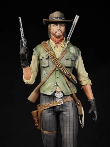 Коллекционная 3D фигурка Джона Марстона (John Marston) из игры RDR2, ручная роспись