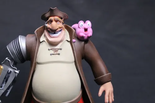 3D фигурка киборга Джона Сильвера (John Silver) из мультфильма Планета сокровищ, ручная работа
