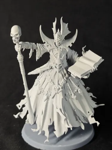 Детализированная 3D фигурка Лича (Lich) из Герои Меча и Магии 5 (HOMM5), фотополимерная печать