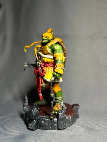 3D фигурка Микеланджело (Michelangelo) с нунчаками из Черепашек-ниндзя, ручная покраска
