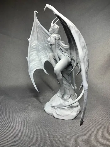 3D фигурка дьяволицы Мизоры (Mizora) из Baldur's Gate 3, фотополимерная печать и роспись