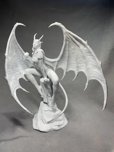 3D фигурка дьяволицы Мизоры (Mizora) из Baldur's Gate 3, фотополимерная печать и роспись