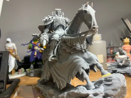Детализированная 3D статуэтка Рыцаря-Черепа (Skull Knight) на коне из аниме Берсерк, ручная работа