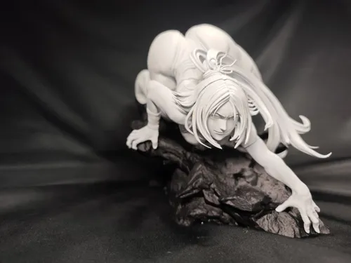 Кастомная 3D фигурка Йоруичи Шихоин (Yoruichi Shihoin) из аниме Блич (Bleach) в боевой позе, ручная покраска