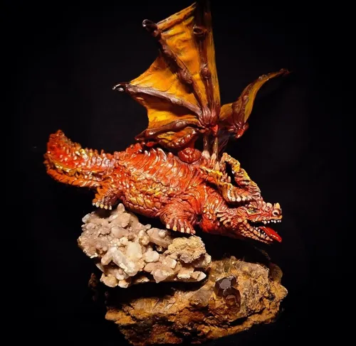 Забавная 3D фигурка толстого дракона (Fat Dragon) для D&D, фотополимерная печать и покраска