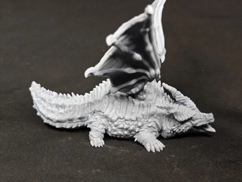 Забавная 3D фигурка толстого дракона (Fat Dragon) для D&D, фотополимерная печать и покраска