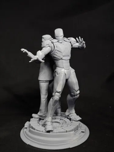 Кастомная 3D статуэтка Тони Старка (Tony Stark) в костюме Железного Человека (Iron Man), ручная работа