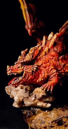 Забавная 3D фигурка толстого дракона (Fat Dragon) для D&D, фотополимерная печать и покраска
