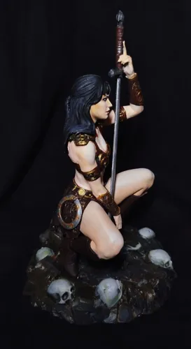 3D статуэтка Зены — королевы воинов (Xena), ручная покраска и детализация доспехов