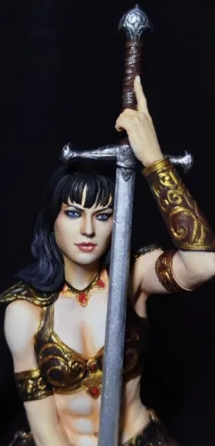 3D статуэтка Зены — королевы воинов (Xena), ручная покраска и детализация доспехов