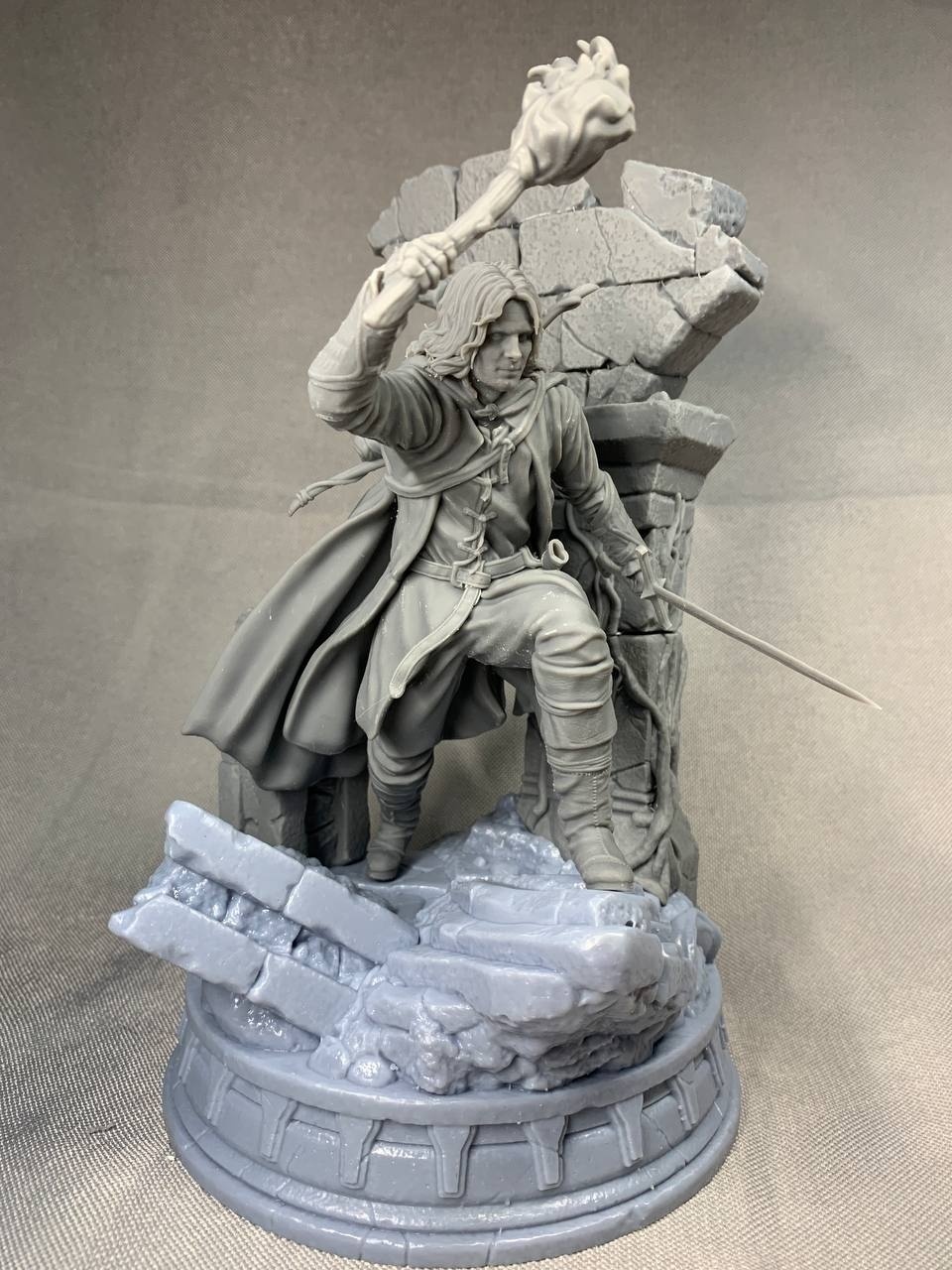 3D фигурка Арагорна (Aragorn) в образе Следопыта из Властелина Колец, ручная покраска