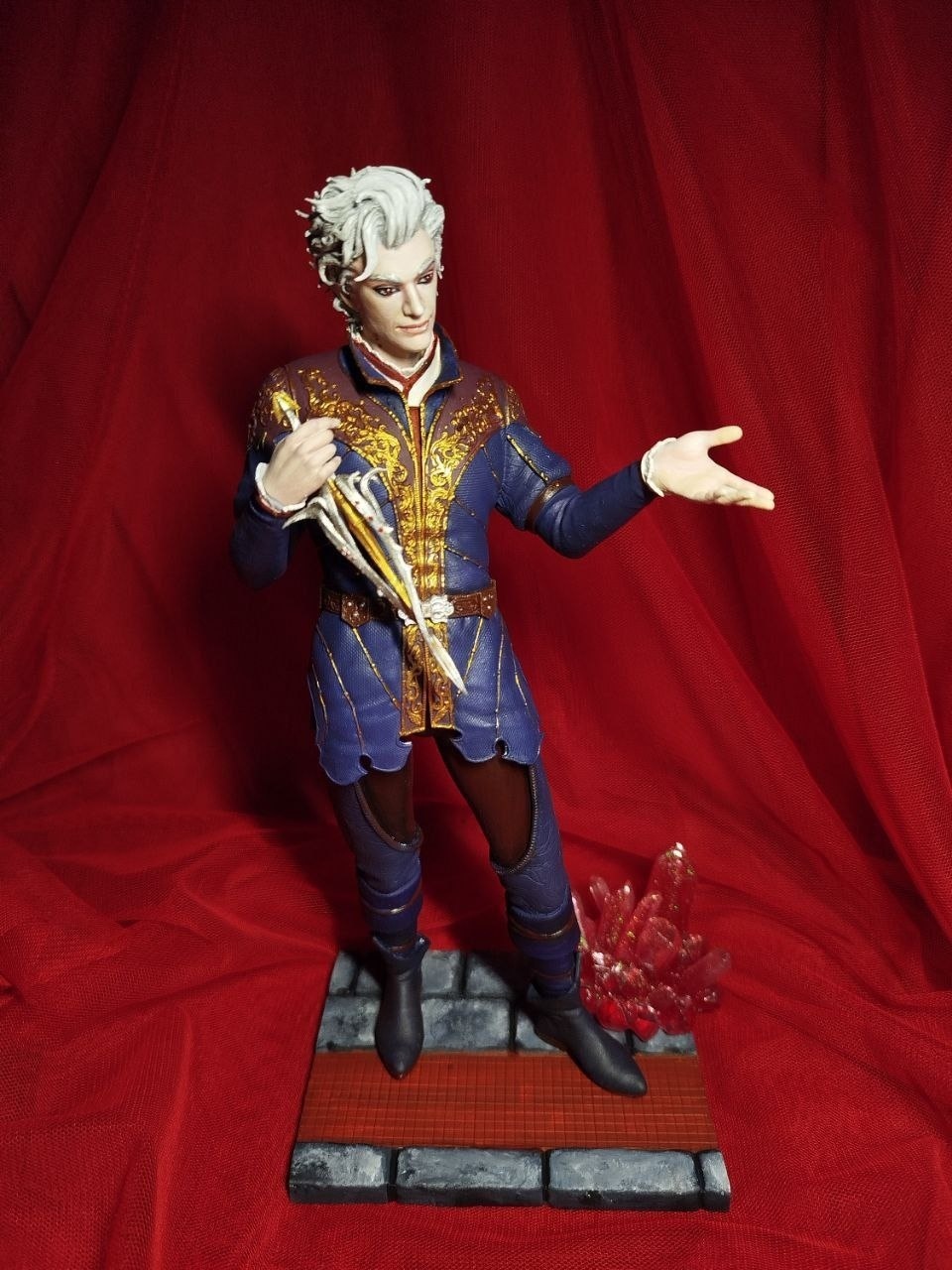 astarion-3D фигурка вампира Астариона (Astarion) из Baldur's Gate 3, ручная покраска миниатюры-bg3-statuetka-pokraska