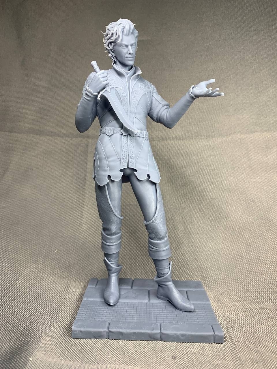 3D фигурка вампира Астариона (Astarion) из Baldur's Gate 3, ручная покраска миниатюры