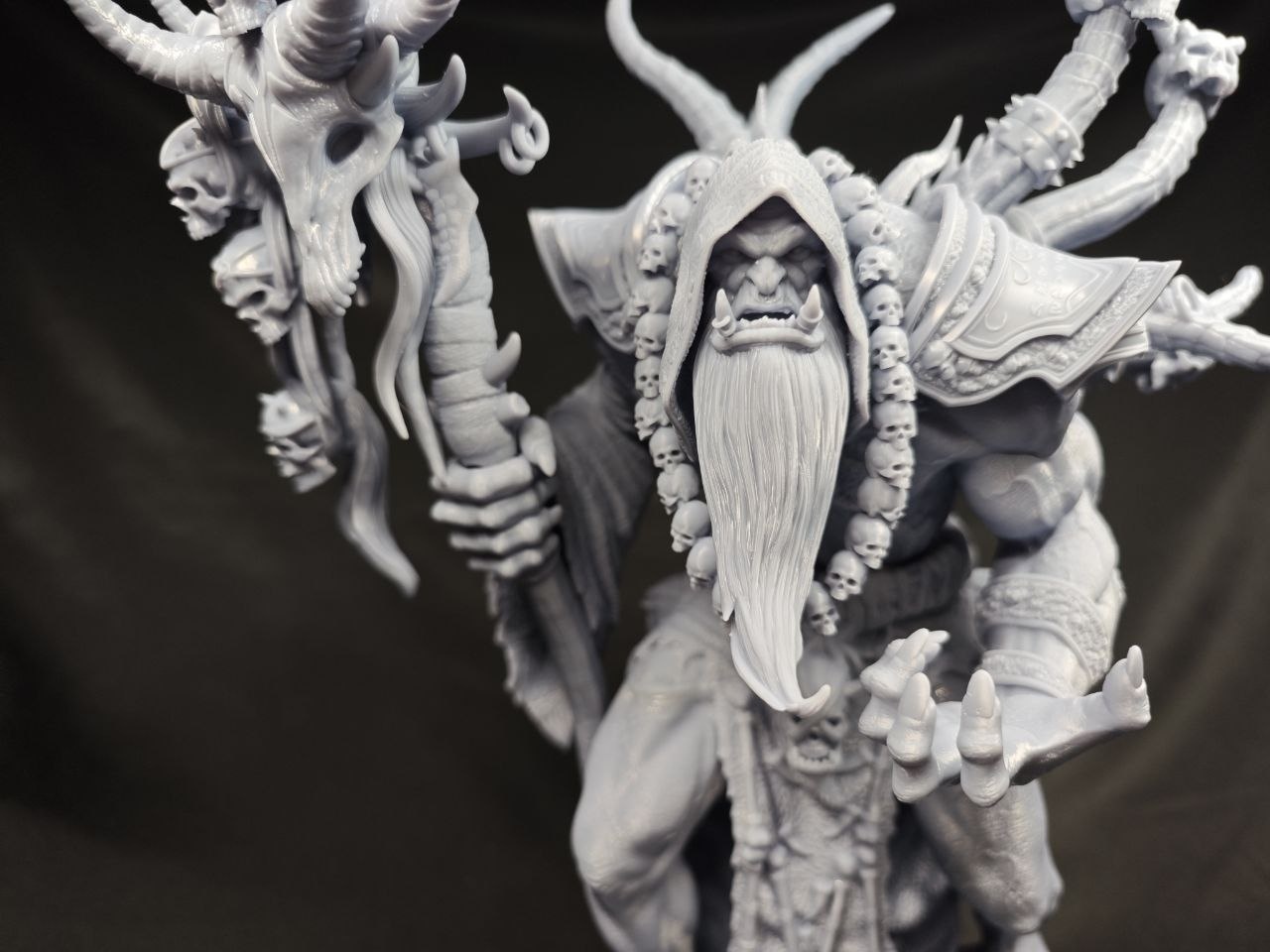 3D статуэтка Гул'дана (Gul'dan) из World of Warcraft (WoW), фотополимерная печать и роспись