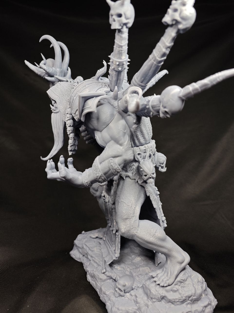 3D статуэтка Гул'дана (Gul'dan) из World of Warcraft (WoW), фотополимерная печать и роспись