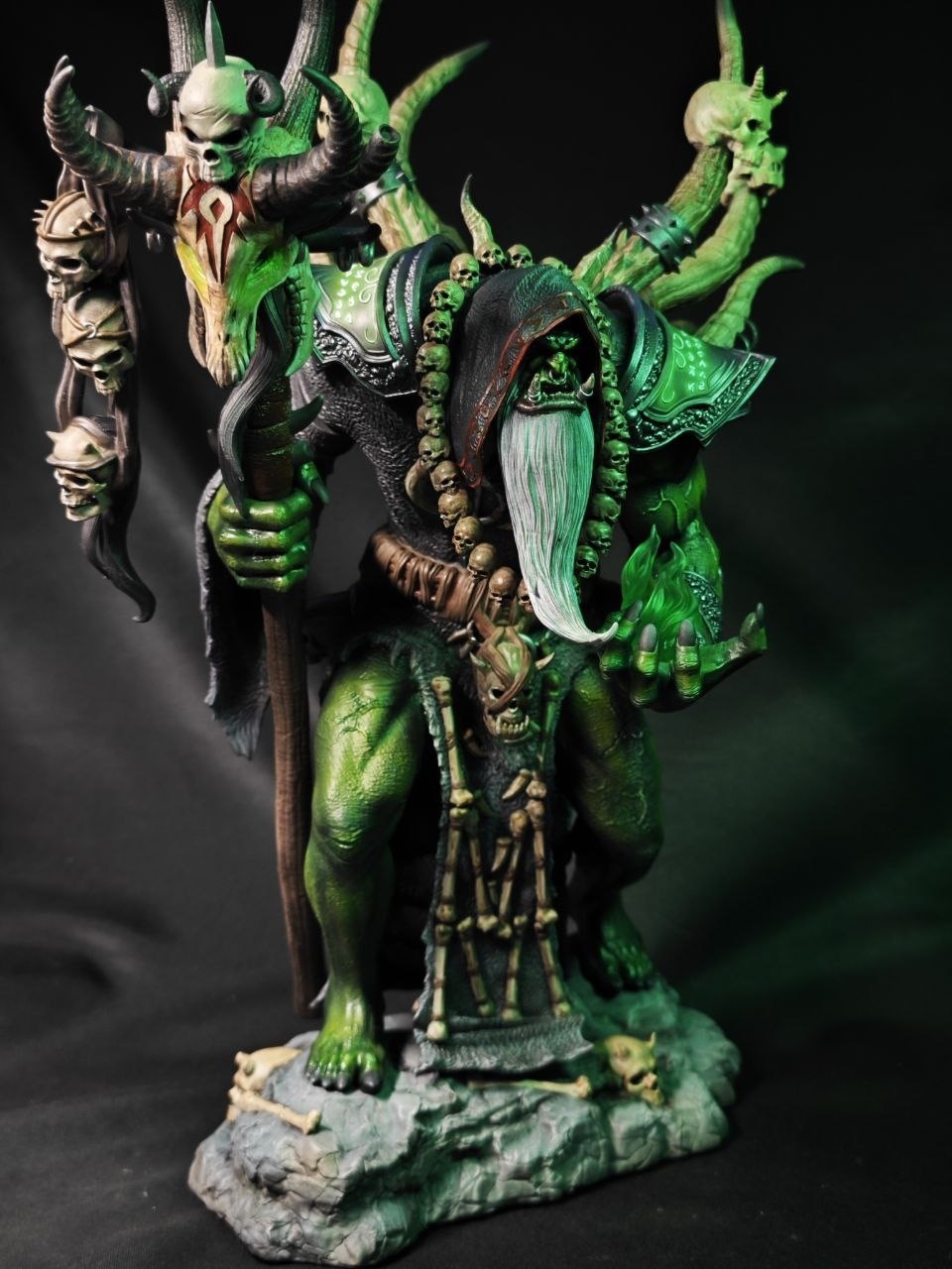 3D статуэтка Гул'дана (Gul'dan) из World of Warcraft (WoW), фотополимерная печать и роспись