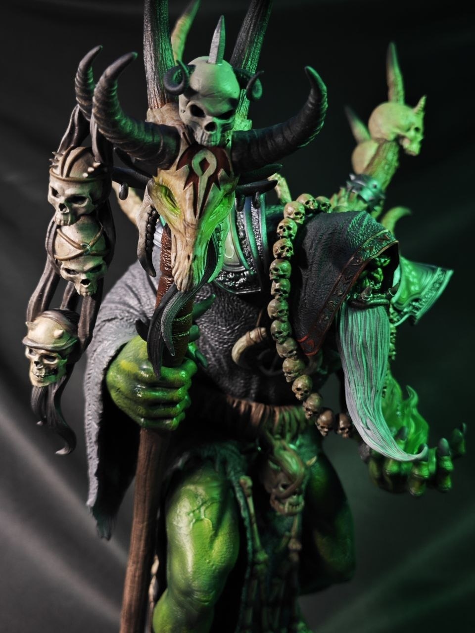 3D статуэтка Гул'дана (Gul'dan) из World of Warcraft (WoW), фотополимерная печать и роспись