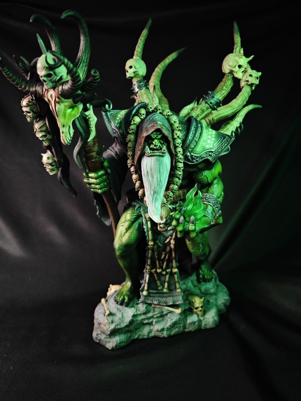 3D статуэтка Гул'дана (Gul'dan) из World of Warcraft (WoW), фотополимерная печать и роспись