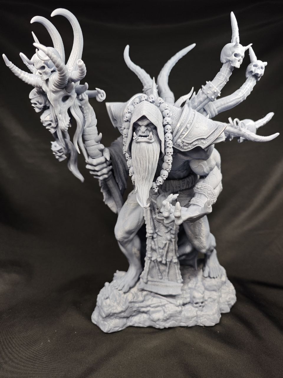 3D статуэтка Гул'дана (Gul'dan) из World of Warcraft (WoW), фотополимерная печать и роспись