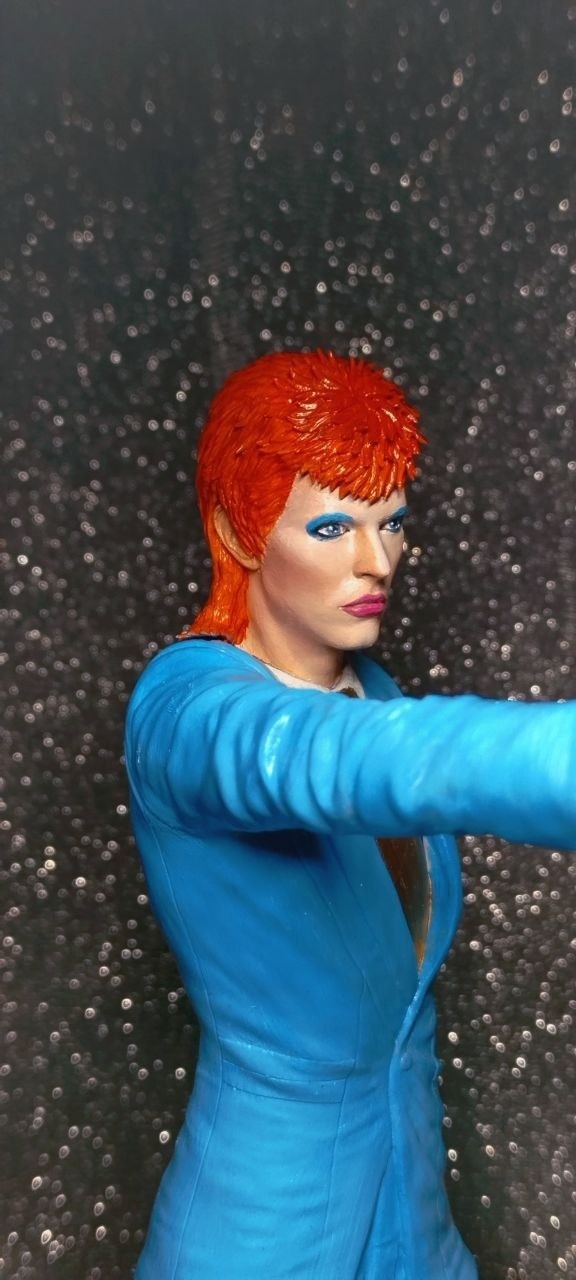 Кастомная 3D фигурка Дэвида Боуи (David Bowie) в образе Зигги Стардаста, ручная покраска