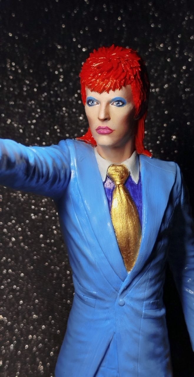 Кастомная 3D фигурка Дэвида Боуи (David Bowie) в образе Зигги Стардаста, ручная покраска
