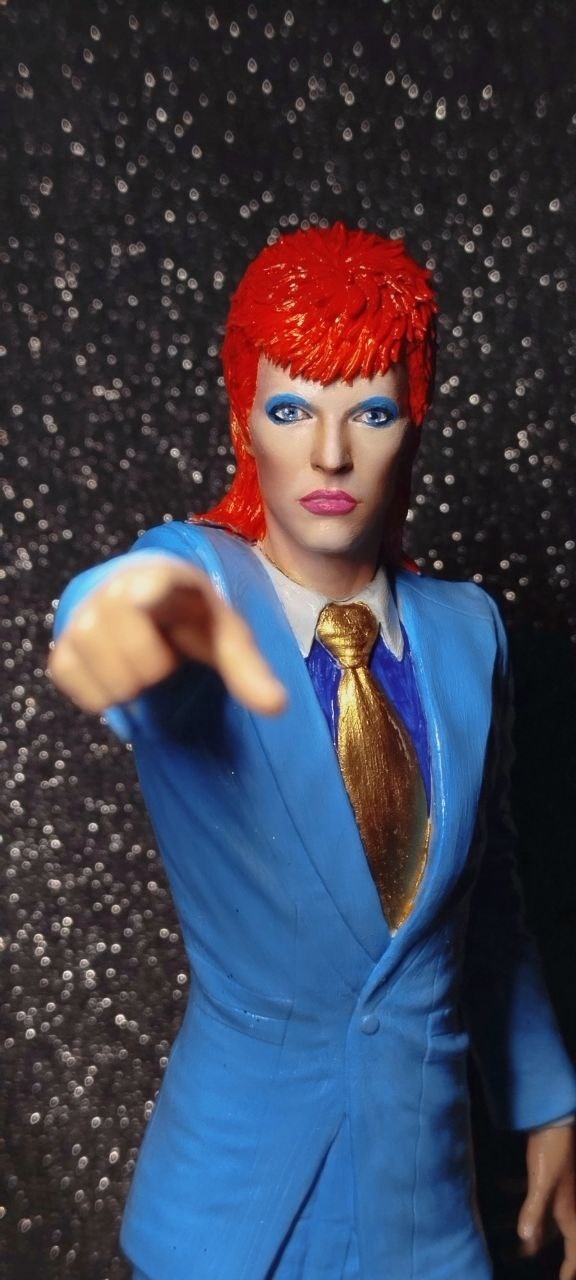 Кастомная 3D фигурка Дэвида Боуи (David Bowie) в образе Зигги Стардаста, ручная покраска