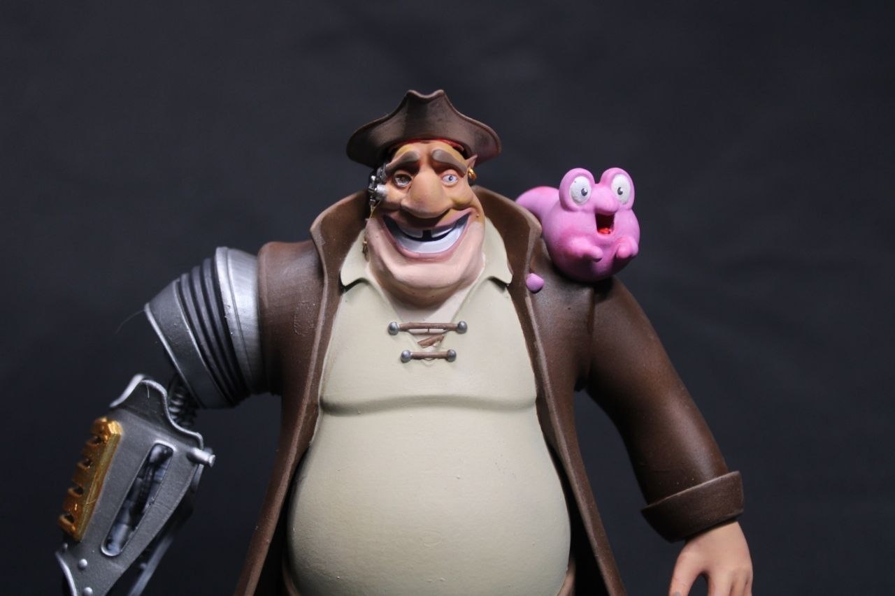 3D фигурка киборга Джона Сильвера (John Silver) из мультфильма Планета сокровищ, ручная работа