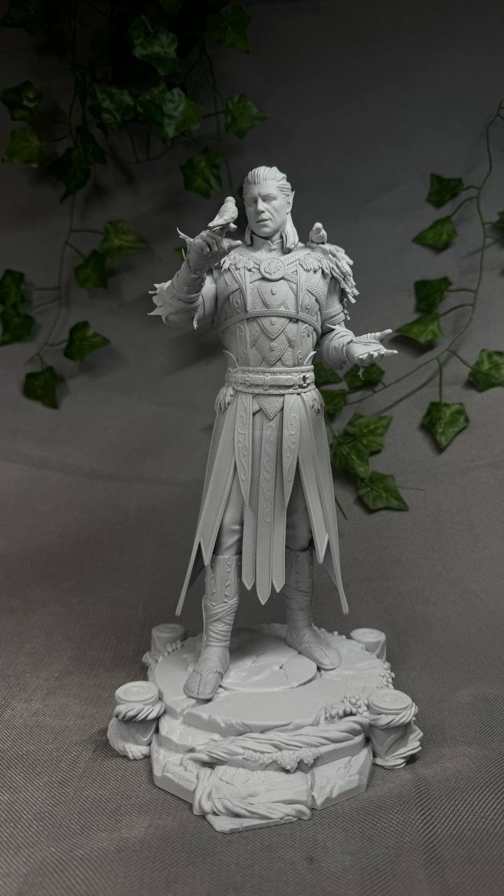 3D статуэтка друида Хальсина (Halsin) из Baldur's Gate 3, фотополимерная печать и роспись