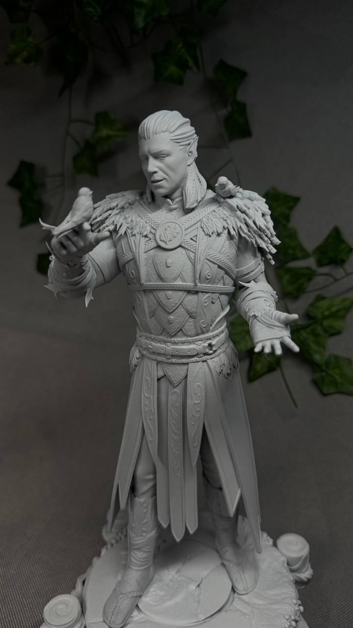 3D статуэтка друида Хальсина (Halsin) из Baldur's Gate 3, фотополимерная печать и роспись